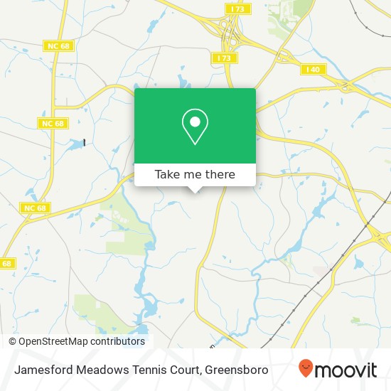 Mapa de Jamesford Meadows Tennis Court