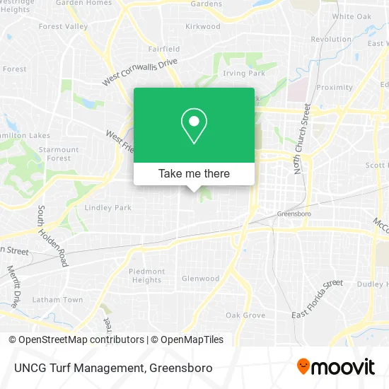 Mapa de UNCG Turf Management