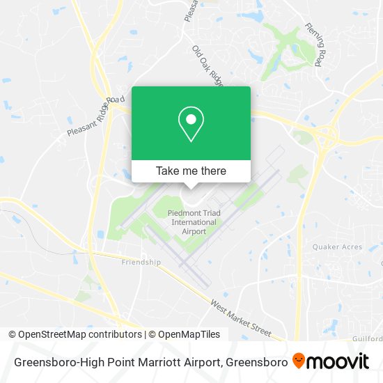 Mapa de Greensboro-High Point Marriott Airport
