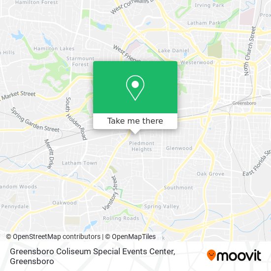 Greensboro Coliseum Special Events Center map