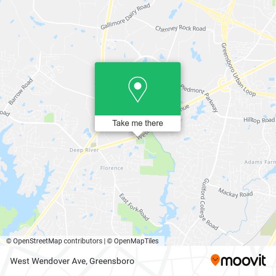 Mapa de West Wendover Ave
