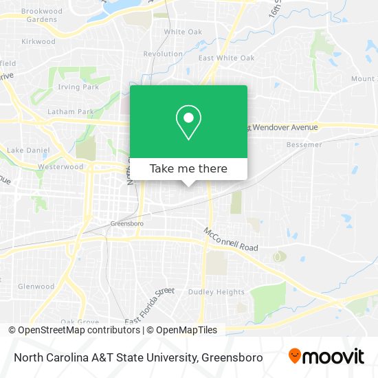 Mapa de North Carolina A&T State University