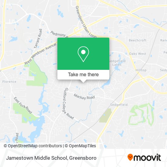Jamestown Middle School map