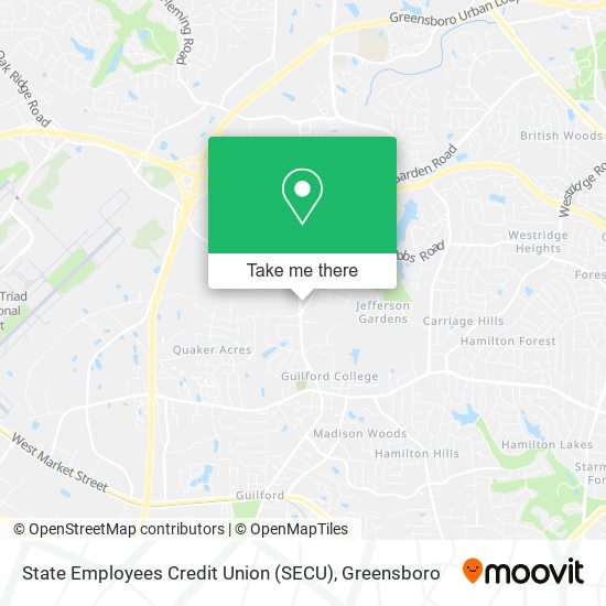 Mapa de State Employees Credit Union (SECU)