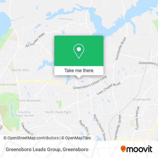 Mapa de Greensboro Leads Group