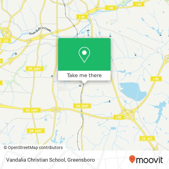 Vandalia Christian School map