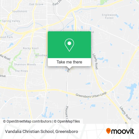 Vandalia Christian School map