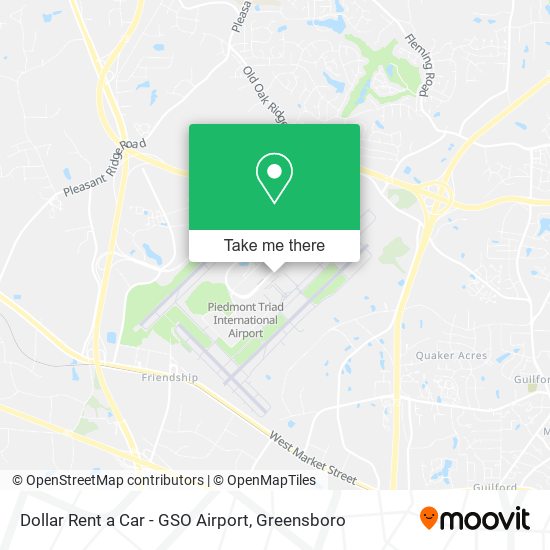 Mapa de Dollar Rent a Car - GSO Airport
