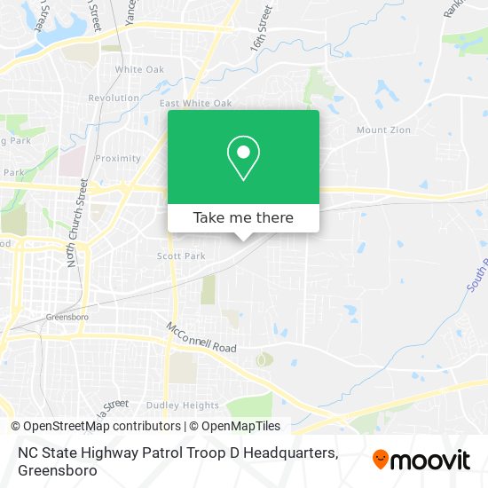 NC State Highway Patrol Troop D Headquarters map