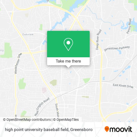 Mapa de high point university baseball field