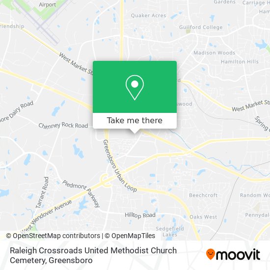 Raleigh Crossroads United Methodist Church Cemetery map