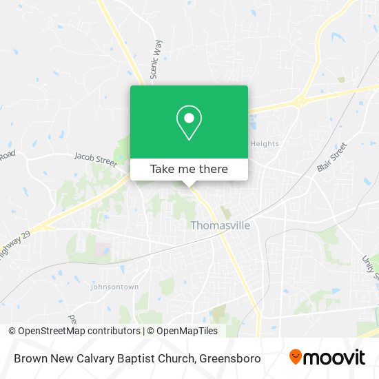 Brown New Calvary Baptist Church map