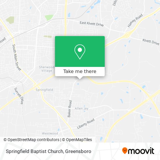 Mapa de Springfield Baptist Church