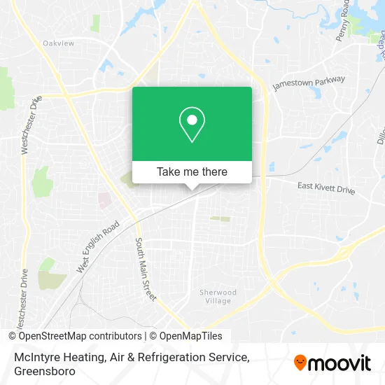 McIntyre Heating, Air & Refrigeration Service map