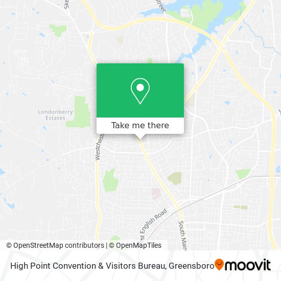 High Point Convention & Visitors Bureau map