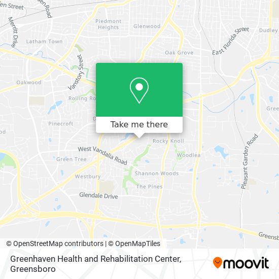 Mapa de Greenhaven Health and Rehabilitation Center