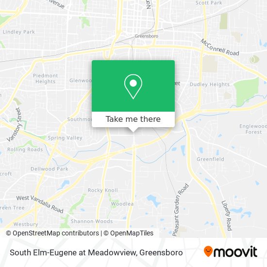 South Elm-Eugene at Meadowview map