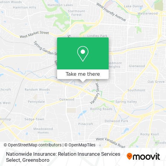 Mapa de Nationwide Insurance: Relation Insurance Services Select