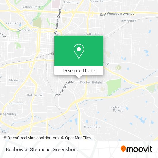 Benbow at Stephens map