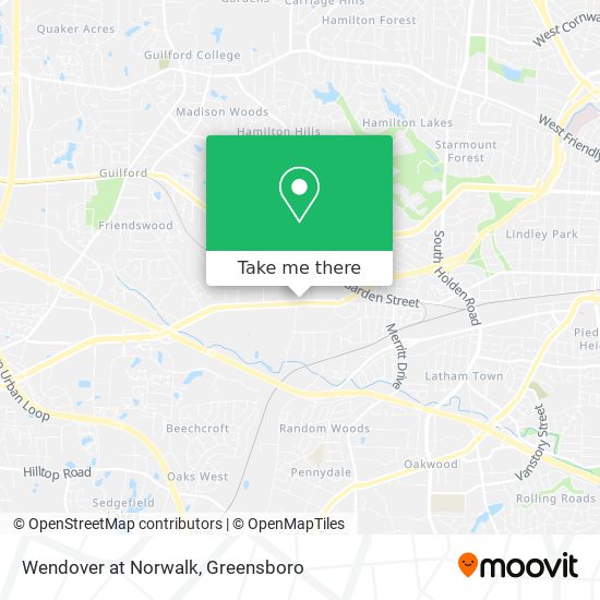 Wendover at Norwalk map