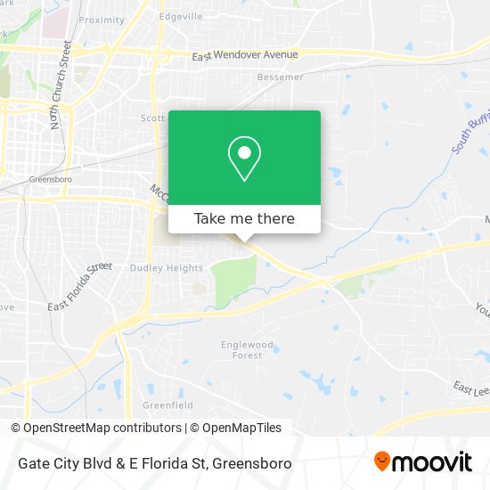 Mapa de Gate City Blvd & E Florida St