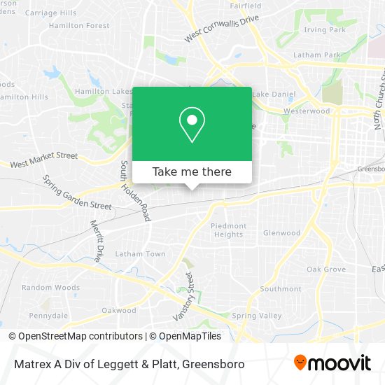 Mapa de Matrex A Div of Leggett & Platt