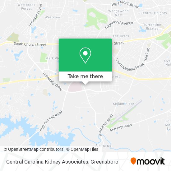 Central Carolina Kidney Associates map