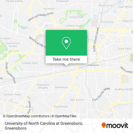 University of North Carolina at Greensboro map