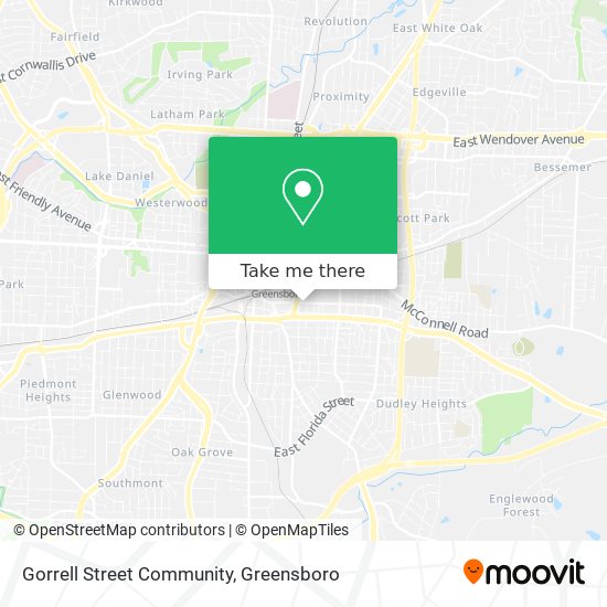 Mapa de Gorrell Street Community