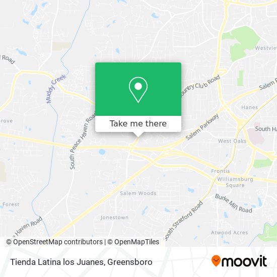 Tienda Latina los Juanes map