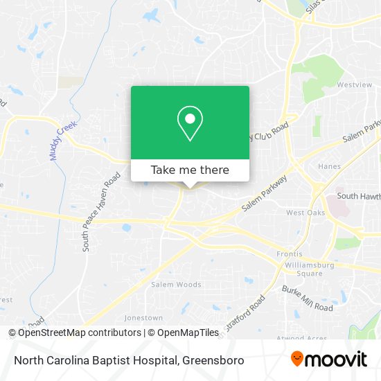 North Carolina Baptist Hospital map