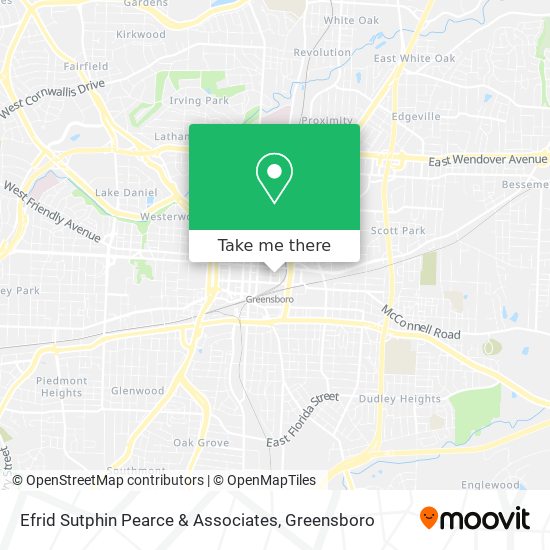 Efrid Sutphin Pearce & Associates map