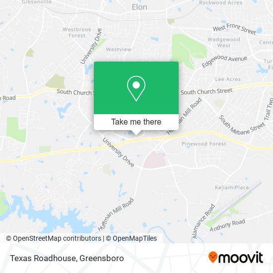 Mapa de Texas Roadhouse