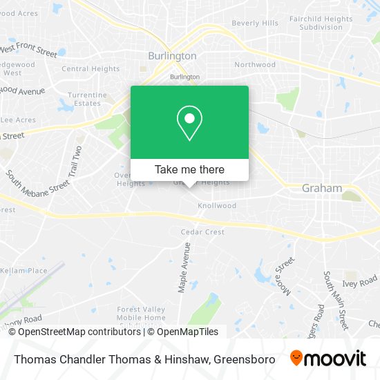 Mapa de Thomas Chandler Thomas & Hinshaw