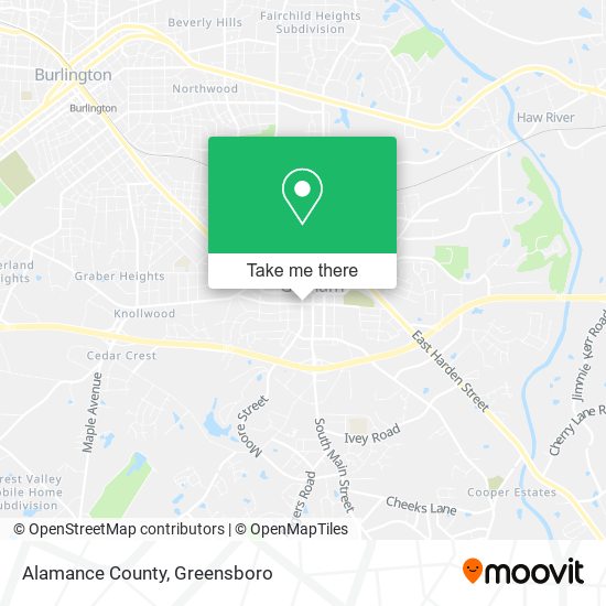 Mapa de Alamance County
