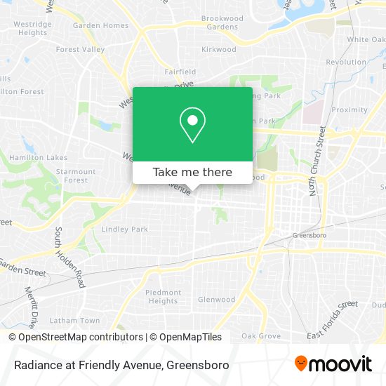 Radiance at Friendly Avenue map