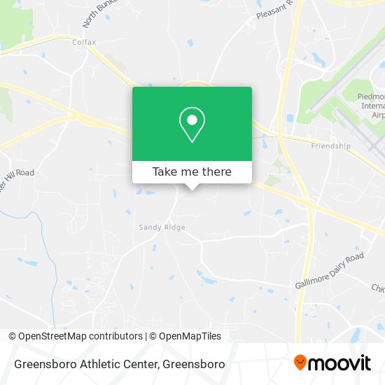 Greensboro Athletic Center map