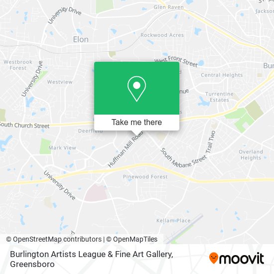 Mapa de Burlington Artists League & Fine Art Gallery