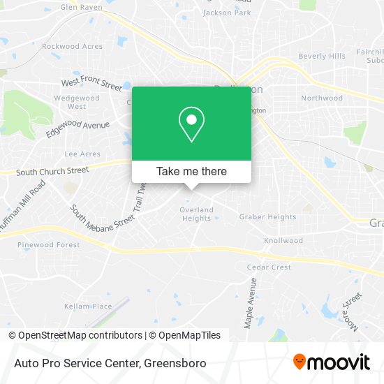 Mapa de Auto Pro Service Center