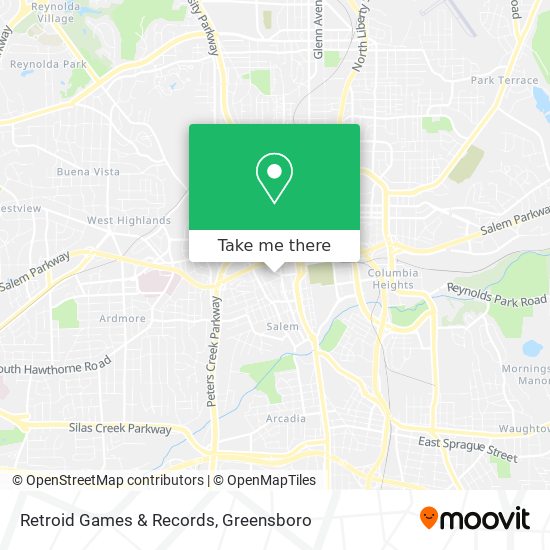 Retroid Games & Records map