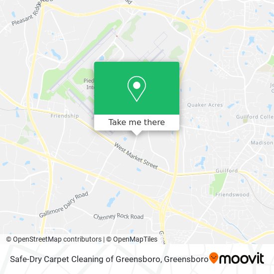 Safe-Dry Carpet Cleaning of Greensboro map