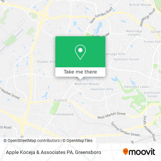 Mapa de Apple Koceja & Associates PA