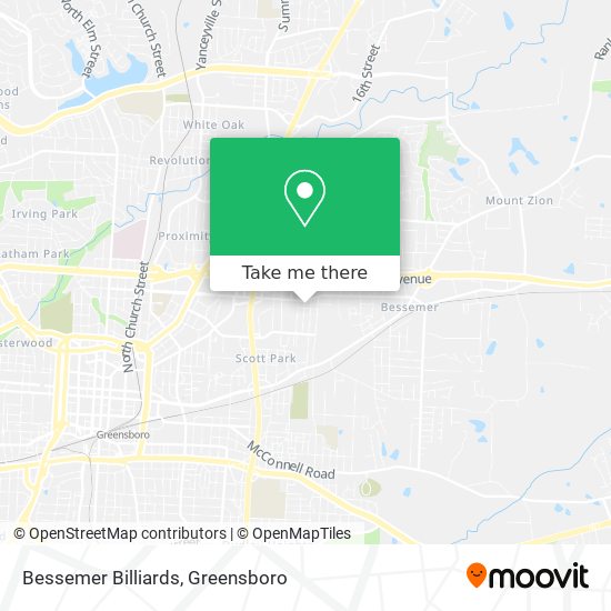 Bessemer Billiards map