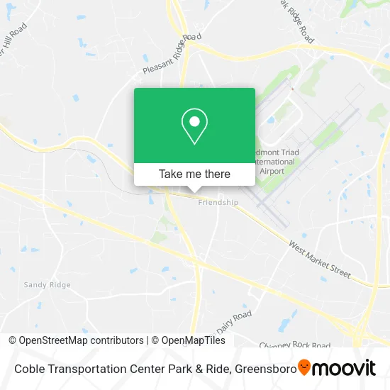 Coble Transportation Center Park & Ride map