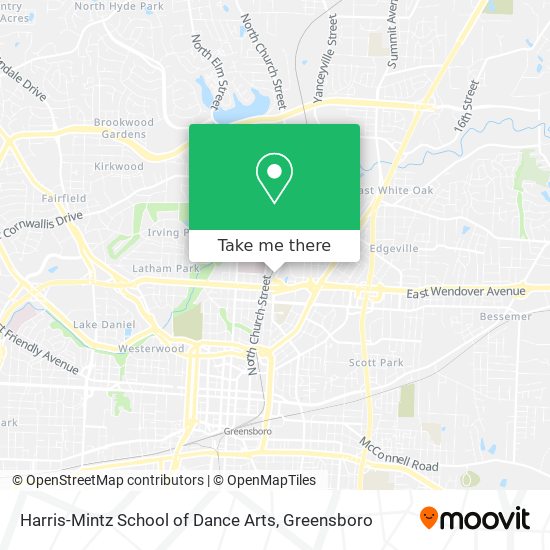 Mapa de Harris-Mintz School of Dance Arts