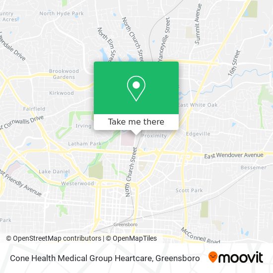 Cone Health Medical Group Heartcare map