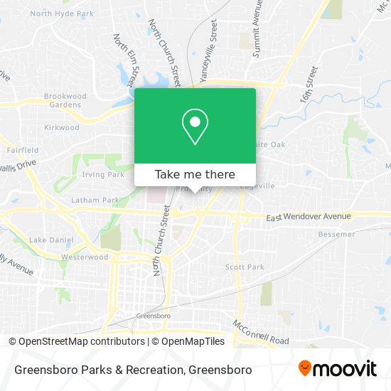 Mapa de Greensboro Parks & Recreation