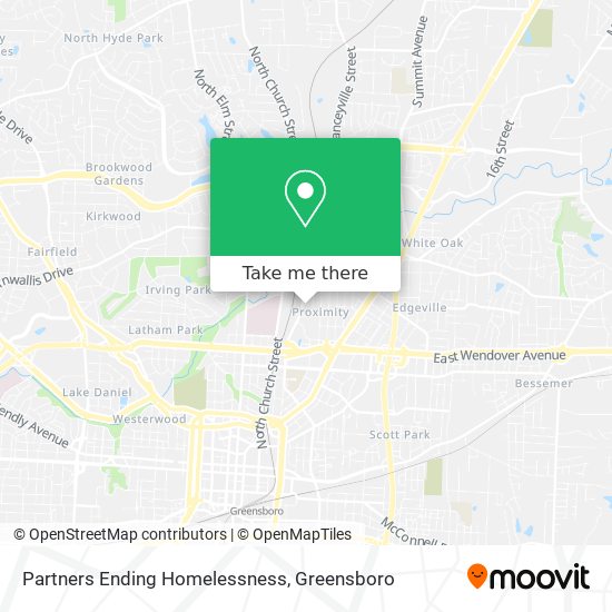 Partners Ending Homelessness map