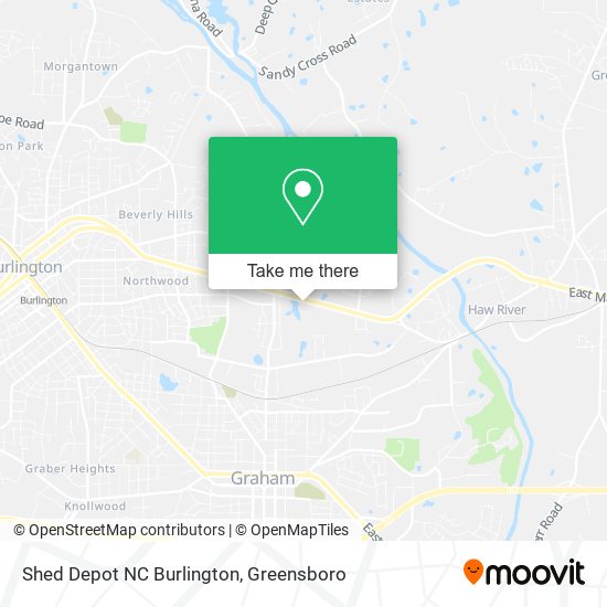 Shed Depot NC Burlington map