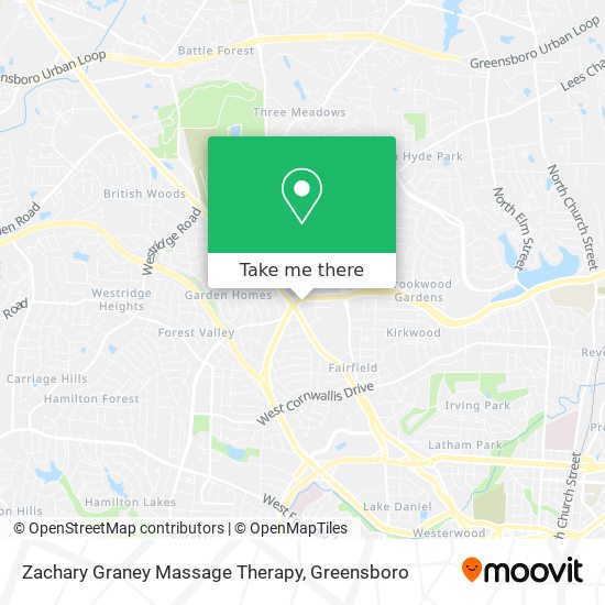 Zachary Graney Massage Therapy map